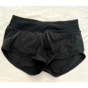NWOT Lululemon Womens Speed Up Shorts Black Size 4